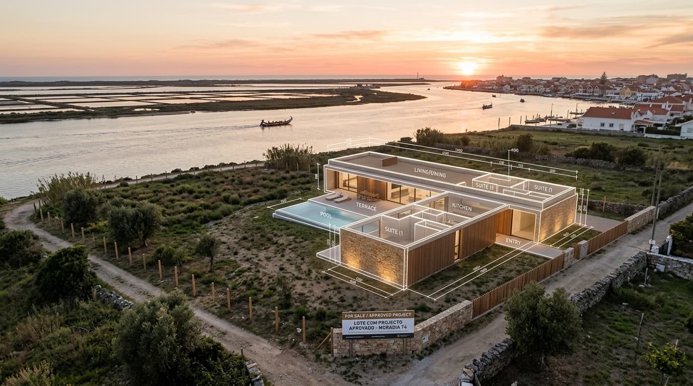 Terreno com projeto aprovado em Aveiro - Compra direta Grupo Freitas